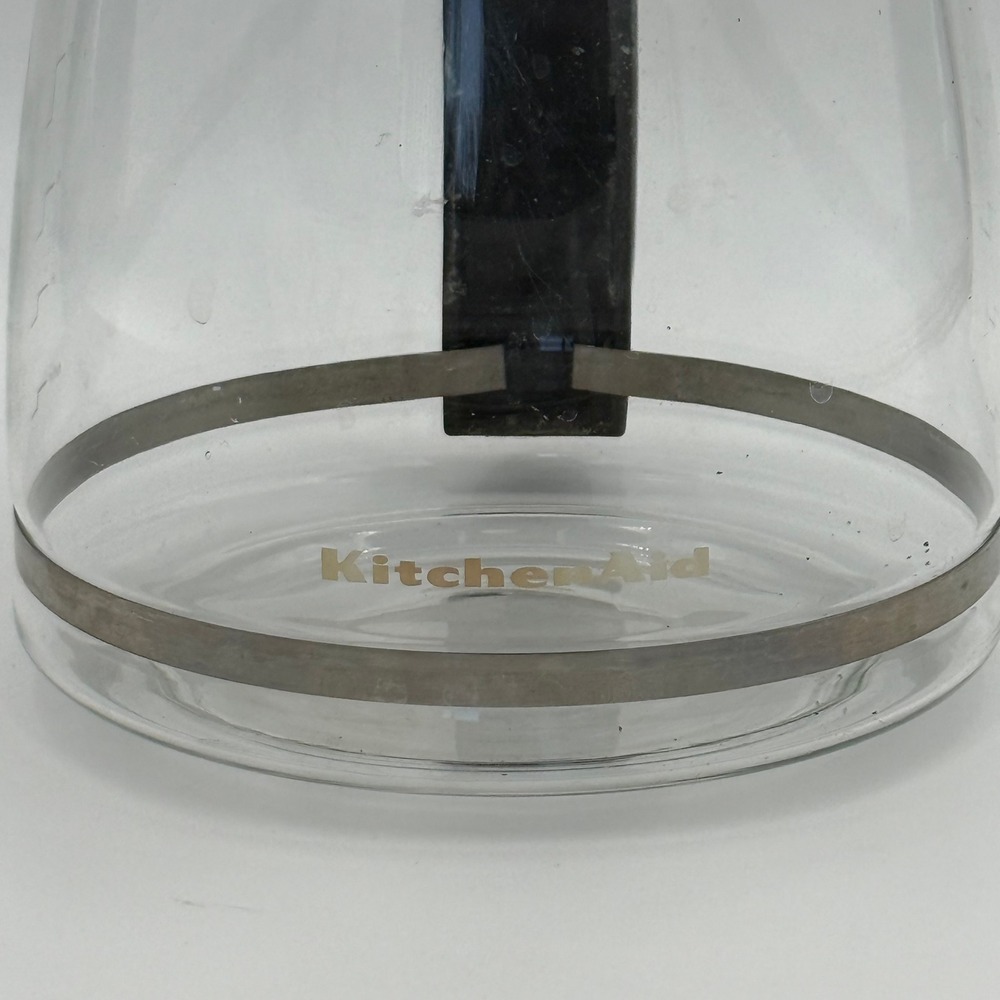KitchenAid 12 Cup Glass Coffee Carafe Replacement Black Handle Lid Clear Glass - Picture 6 of 7
